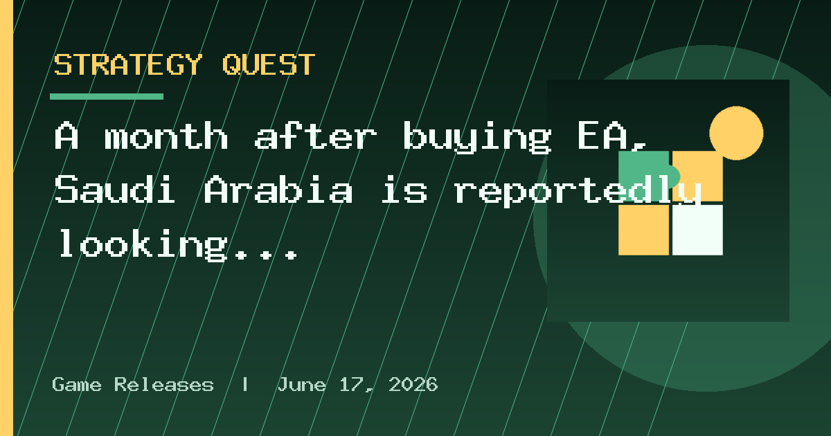 A month after buying EA, Saudi Arabia is reportedly looking to merge EA
