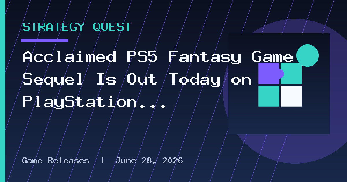 Acclaimed PS5 Fantasy Game Sequel Is Out Today on PlayStation Store