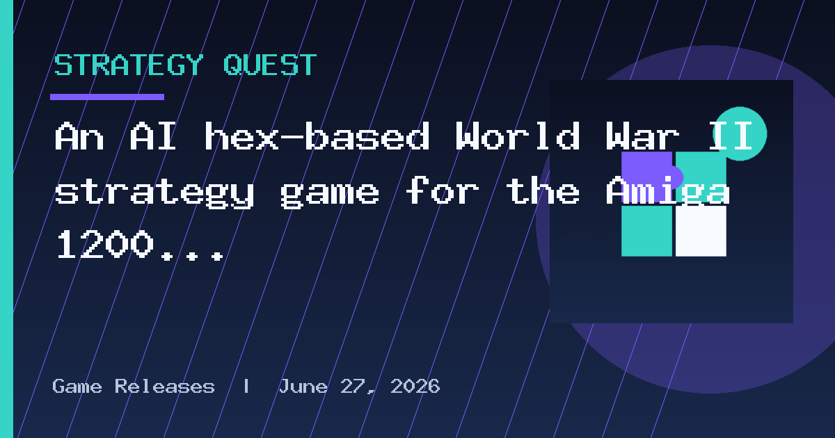 An AI hex-based World War II strategy game for the Amiga 1200 (AGA)