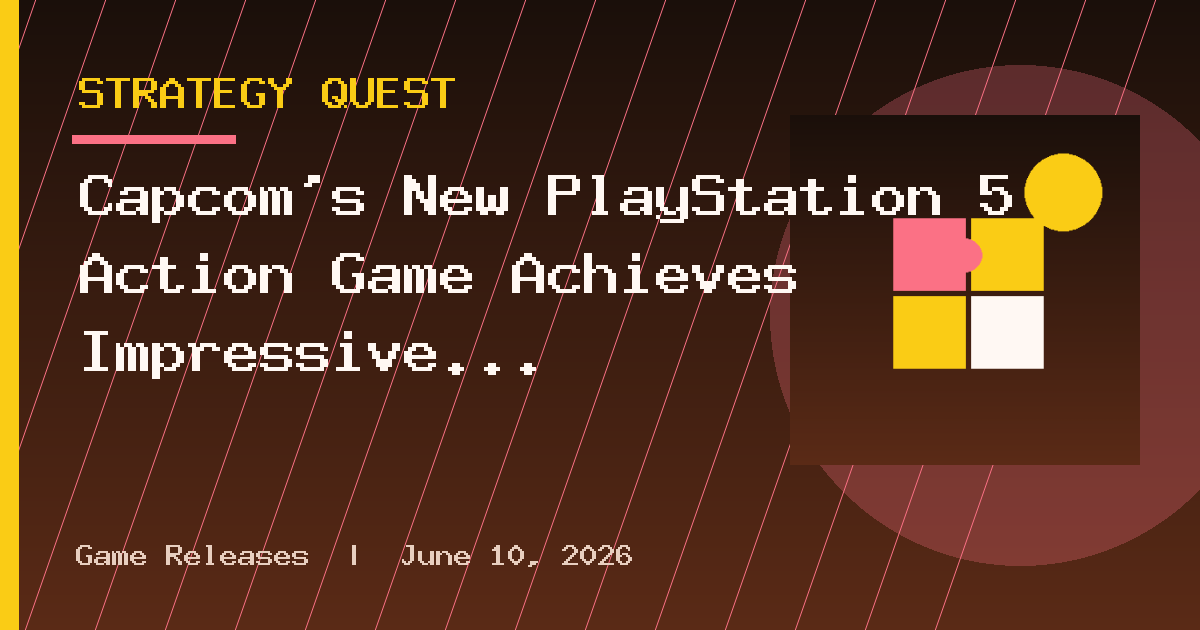Capcom’s New PlayStation 5 Action Game Achieves Impressive Sales Milestone