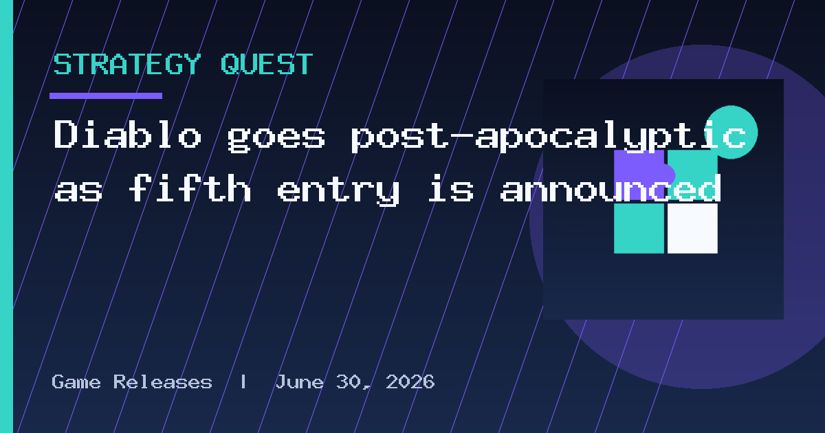 Diablo goes post-apocalyptic as fifth entry is announced