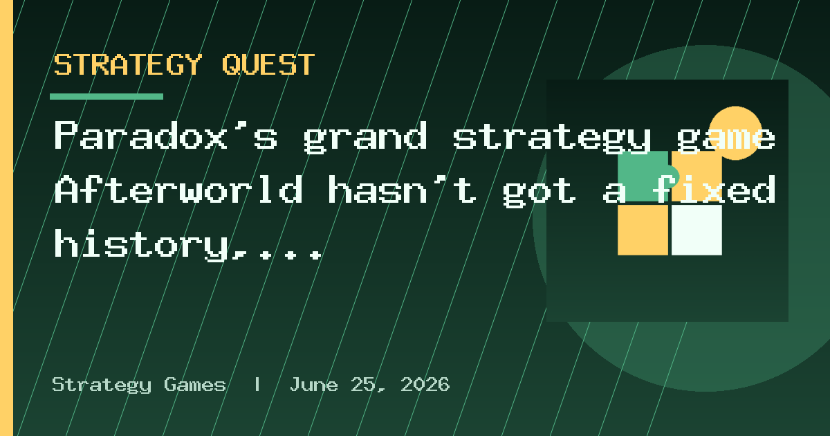 Paradox's grand strategy game Afterworld hasn't got a fixed history, it changes