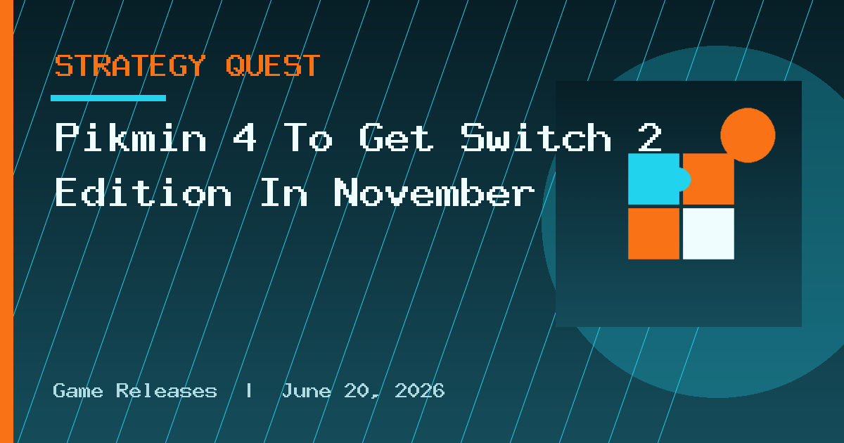 Pikmin 4 To Get Switch 2 Edition In November
