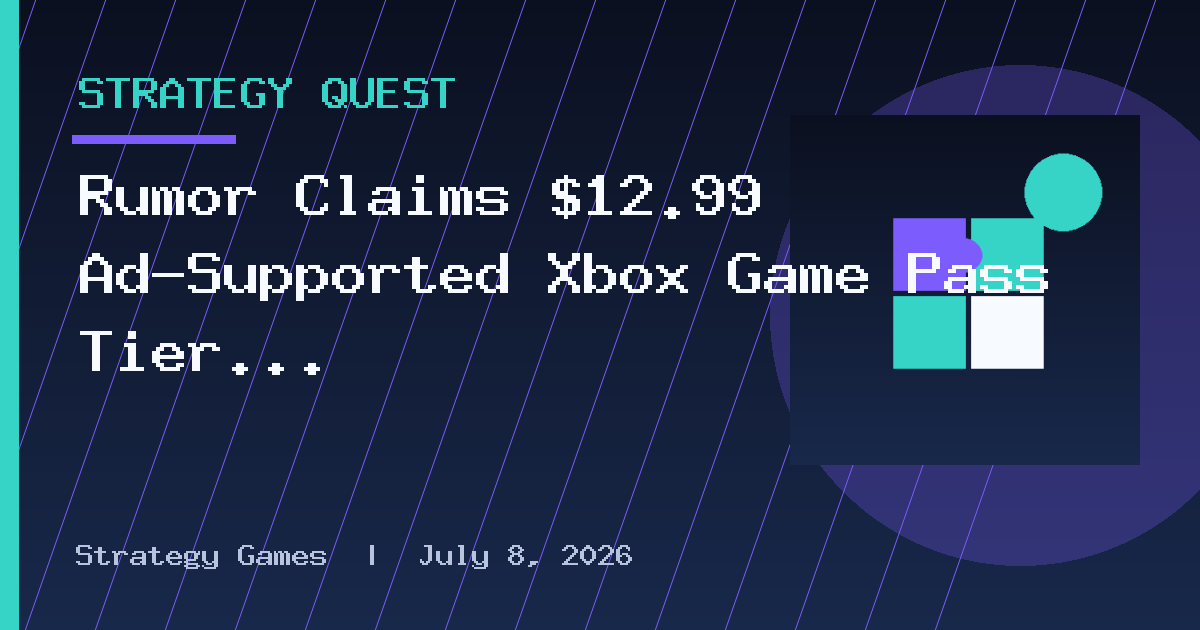 Rumor Claims $12.99 Ad-Supported Xbox Game Pass Tier Coming in 2027