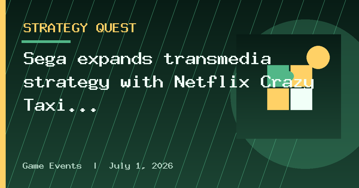 Sega expands transmedia strategy with Netflix Crazy Taxi film