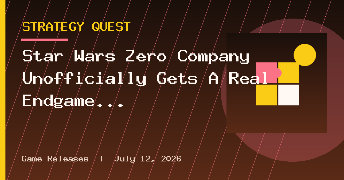 Star Wars Zero Company Unofficially Gets A Real Endgame