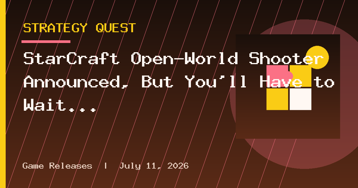 StarCraft Open-World Shooter Announced, But You’ll Have to Wait Until 2030