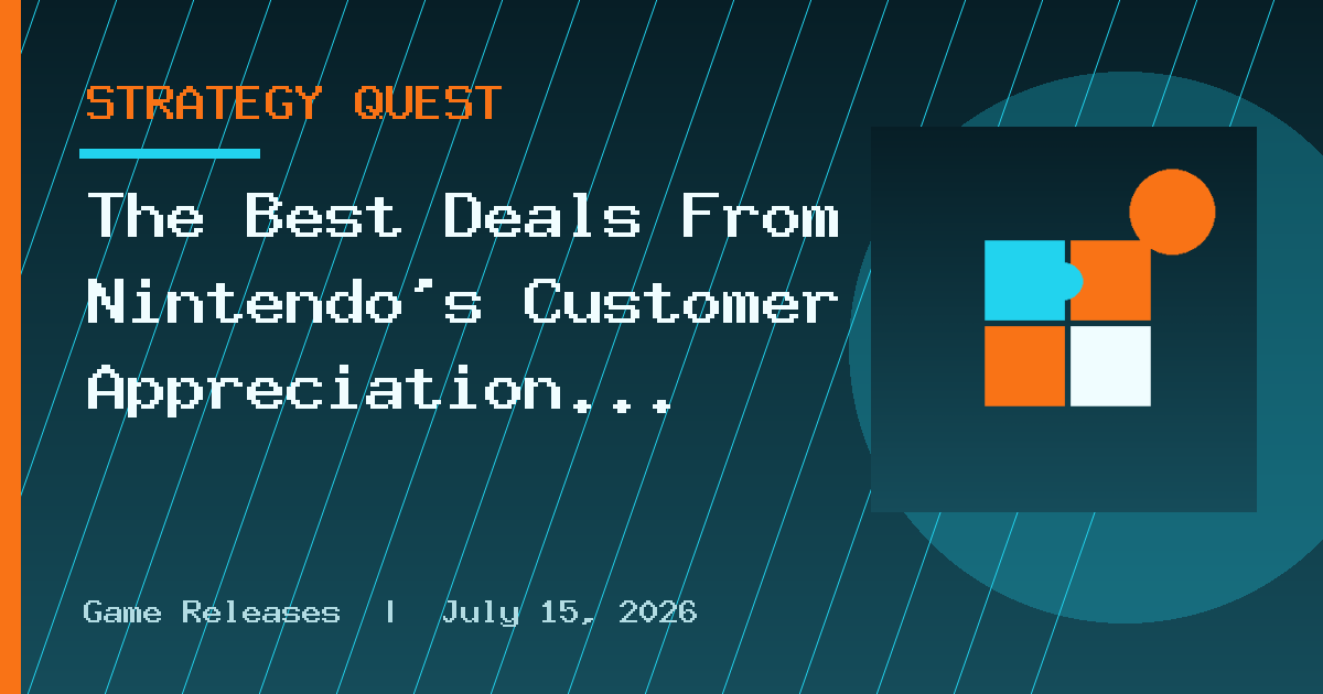 The Best Deals From Nintendo's Customer Appreciation Sale