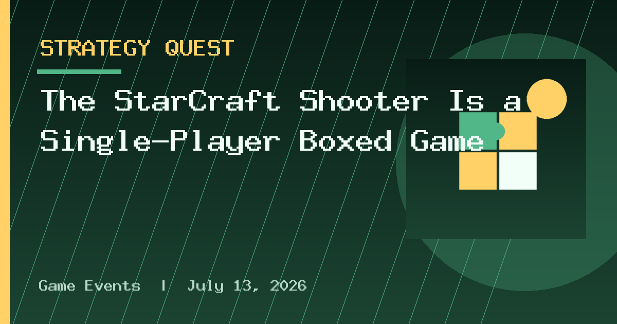 The StarCraft Shooter Is a Single-Player Boxed Game