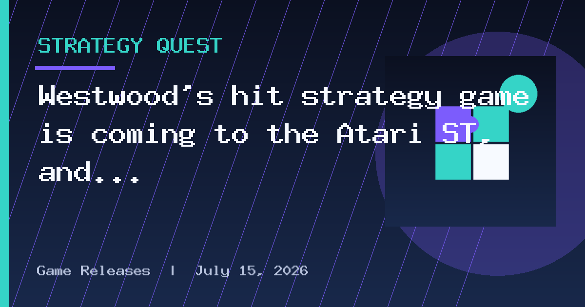 Westwood's hit strategy game is coming to the Atari ST, and it's impressive!